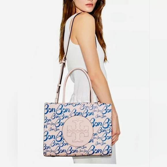 Tory Burch Pink and Blue Bon Bon Tote - Picture 4 of 7